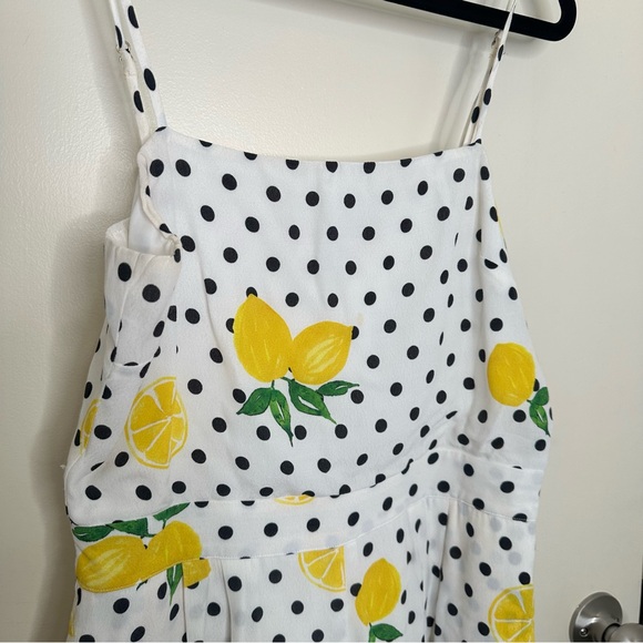 Lovers + Friends James Romper in Lemon Polkadot - Picture 4 of 12